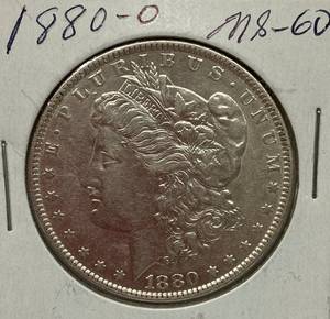lot 1607 image: 1880-O Morgan Silver Dollar