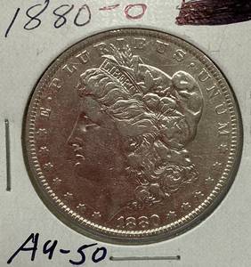lot 1608 image: 1880-O Morgan Silver Dollar