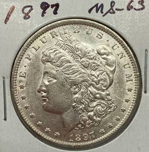 lot 1614 image: 1897 Morgan Silver Dollar