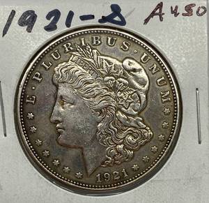 lot 1618 image: 1921-S Morgan Silver Dollar