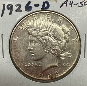 lot 1624 image: 1926-D Peace Silver Dollar