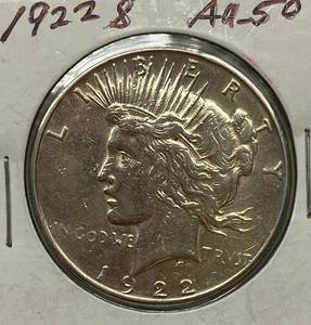 lot 1625 image: 1922-S Peace Silver Dollar