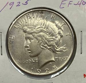 lot 1626 image: 1925 Peace Silver Dollar