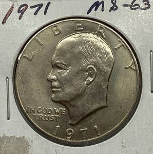 lot 1628 image: 1971 Eisenhower One Dollar Coin
