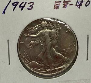 lot 1634 image: 1943 Walking Liberty Half Dollar