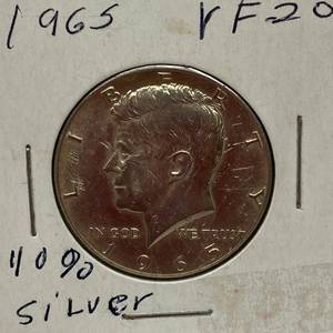 lot 1655 image: 1965 Kennedy Half Dollar - 40% Silver