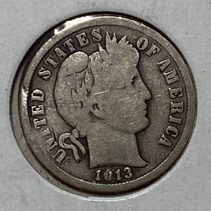 lot 1670 image: 1913 Barber Dime
