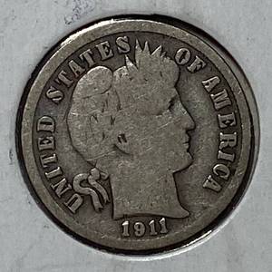 lot 1672 image: 1911-D Barber Half Dollar