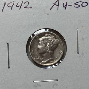 lot 1676 image: 1942 Mercury Dime