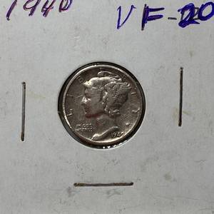 lot 1678 image: 1940 Mercury Dime