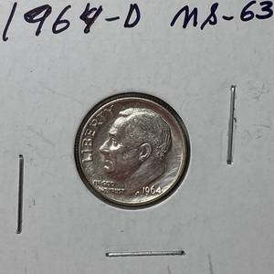 lot 1683 image: 1964-D Roosevelt Dime