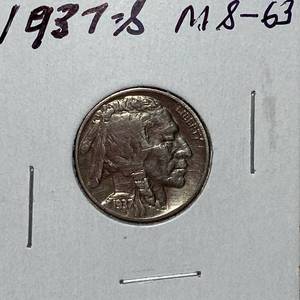 lot 1684 image: 1937-S Buffalo Nickel