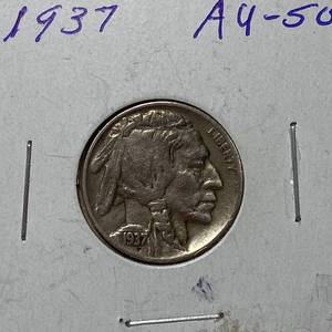 lot 1685 image: 1937 Buffalo Nickel