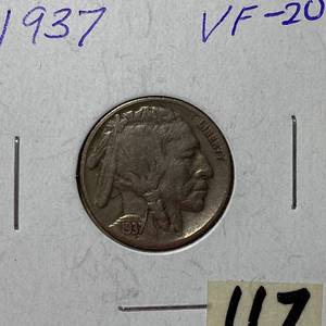 lot 1693 image: 1937 Buffalo Nickel