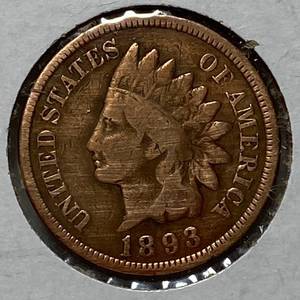 lot 1699 image: 1893 Indian Head Penny - One Cent