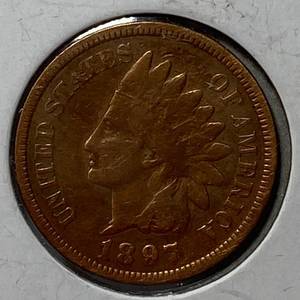 lot 1702 image: 1897 Indian Head Penny - One Cent