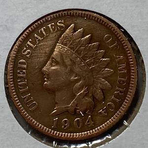lot 1707 image: 1904 Indian Head Penny - One Cent