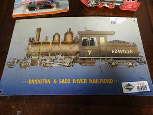 lot 3398 image: Lot of Trains-- Bridgton and Saco River Railroad, 2 mini Train Toys and 098 Spirit of Steam