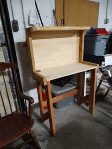 lot 3405 image: Small Handmade Wooden Work Bench