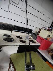 lot 3411 image: 2 Fly Fishing Poles-- One with Martin 61 Reel and other with Shakespeare 1964 Reel