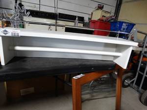 lot 3421 image: White Shelf with Rod