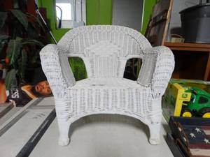 lot 3432 image: White Patio Chair