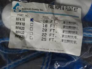 lot 3451 image: Pool Rope and Float Kit