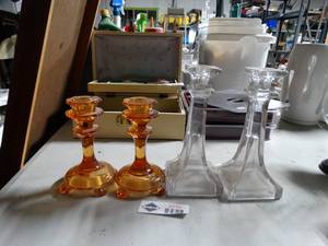 lot 3539 image: 2 Pairs of Candle Stick Holders
