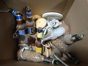 lot 3564 image: Lot of Handmade Bottle Bird Feeders