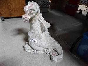 lot 3577 image: Small Concrete Dragon Garden Statue