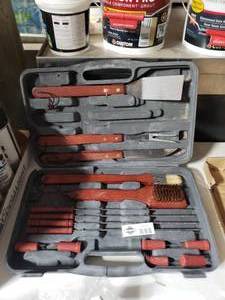 lot 3616 image: Grilling Utensil Set in Case