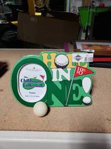 lot 3633 image: Hole In One Picture Frame with Golf Ball