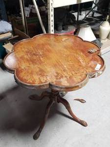 lot 3636 image: Beautiful Wooden Table-- Broken Foot