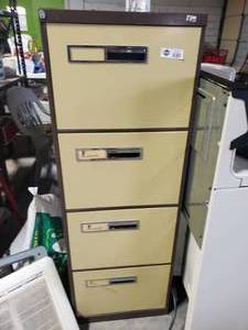lot 3680 image: Brown File Cabinet