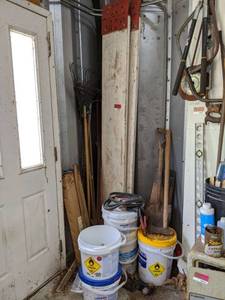 lot 38 image: Ramps, Jumper Cables And Assorted Gardening Tools