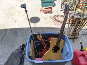 lot 96 image: Guitar, Golf Club, Arrows And More