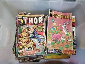 lot 177 image: Tote Full Of Comic Books