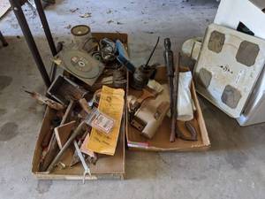 lot 188 image: Assorted Items, Drill, Mallot, Abrasive Blade And More