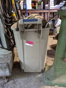 lot 1111 image: 22 Gallon Garbage Can With Extension Cords And More