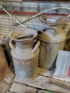 lot 1162 image: (2) Antique Milk Cans
