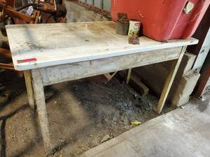 lot 1170 image: 4ft MetalWood Table