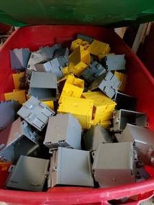lot 1172 image: Tote Full Of Electrical Boxes