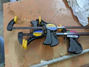 lot 61 image: (3) Quick-Grab Bar Clamps