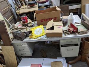 lot 74 image: Desk And Contents