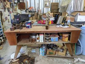 lot 56 image: Work Table, Contents On Top Not Included
