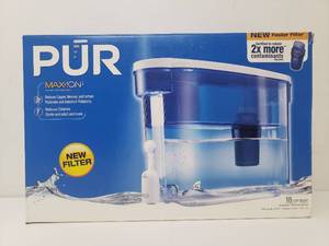 lot 73107 image: PUR Classic Dispenser Water Filter, 18 Cup, DS1800Z, Blue