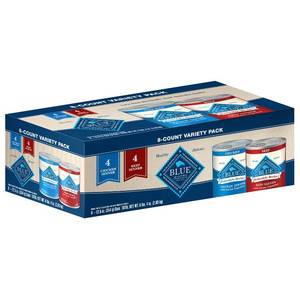 lot 73118 image: Blue Buffalo Homestyle Recipes Variety Pack - Wet Dog Food - Chicken and Beef boxes