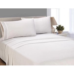 lot 73153 image: Better Homes and Gardens Luxury Microfiber Embroidered Sheet Set, Queen