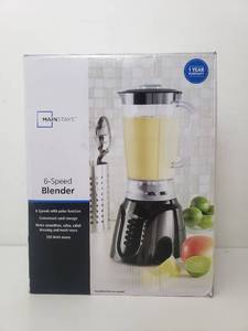 lot 73188 image: Mainstays 6 Speed Blender, Black