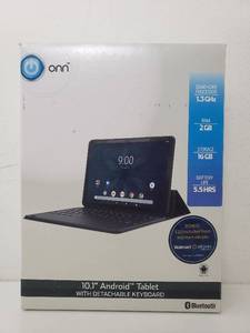 lot 73202 image: Onn 10.1in Andriod Tablet With Detachable Keyboard